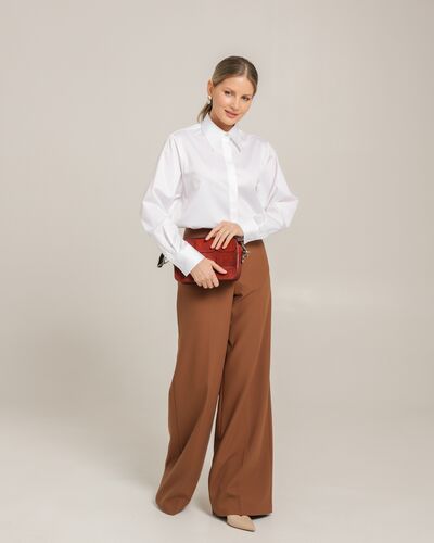 Женская рубашка из хлопка белая - 8757 от byME 