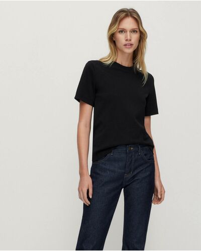 Женская футболка из хлопка черная от LW 