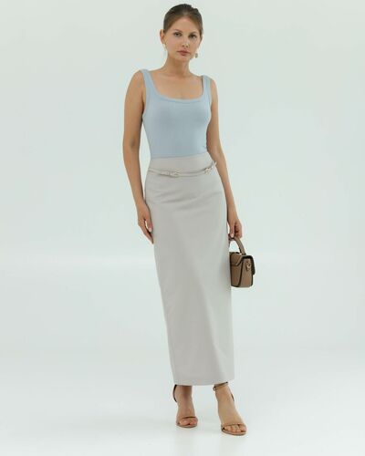 Юбка женская светло-бежевая-035102 от LW 