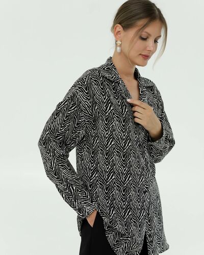 Рубашка шелковая принт зебра 8897 от byME 