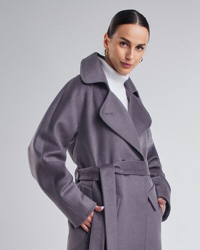 Пальто A084 Ворс Omega Никель от Doroteya 