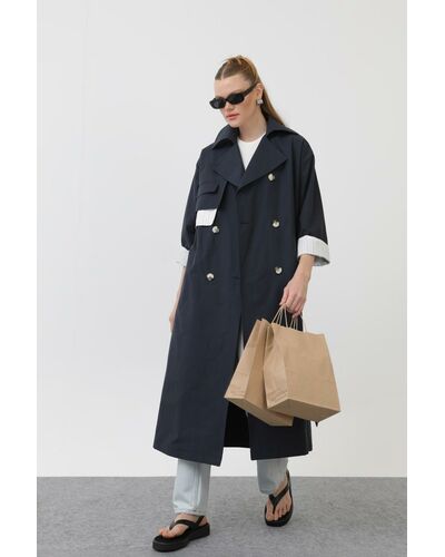 Тренч женский цвет глубокий синий - 32141 от  