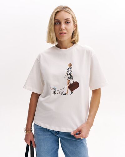 Женская футболка экрю из хлопка-32254 от  