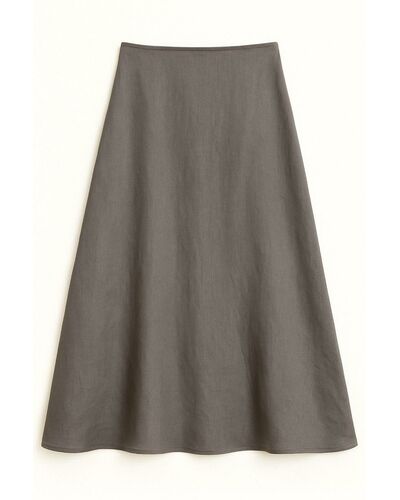 Женская юбка серая льняная -035001 от LW 