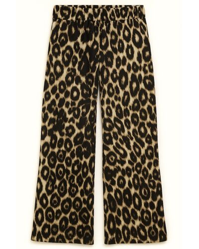 Женские брюки  льняные Animal print -135094 от LW 