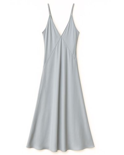 Женское платье голубое из вискозы -025100 от LW 