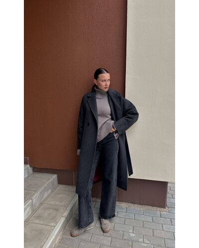 Пальто из вирджинской шерсти цвет антрацит-S1919 от Doroteya 