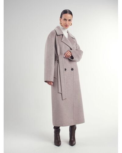 Пальто из шерсти Мериноса и Кашемира цвет Капучино-A087 от Doroteya 