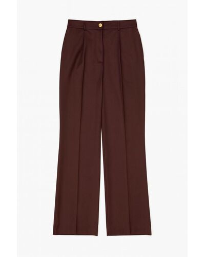 Женские брюки прямые цвет шоколад-TR042-1003 от byME 