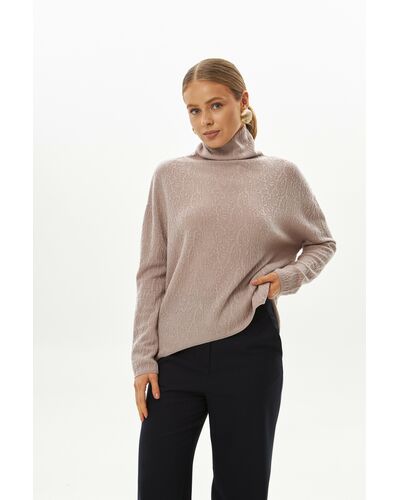 Джемпер из шерсти мериноса тонкой вязки пыльная роза от byME 