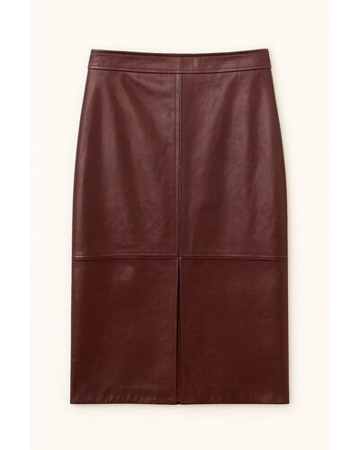 Юбка женская цвет бургунди-MS5806 от  