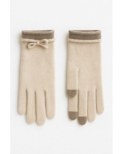 Перчатки из кашемира-S1301-beige от byME 