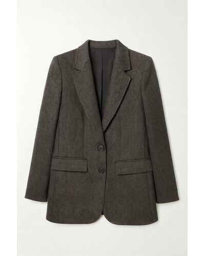 Жакет темно-серый в ёлочку с шерстью  LW-125021-gray от LW 