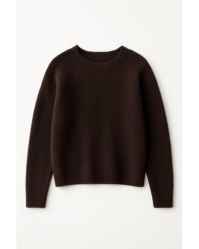 Джемпер из кашемира и шёлка в шоколадном цвете-8299-chocolate от byME 