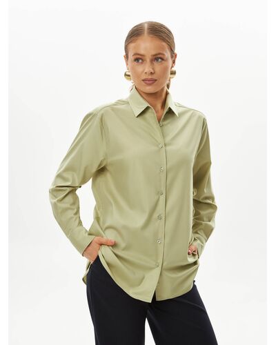 Женская рубашка зеленая-9039 от byME 