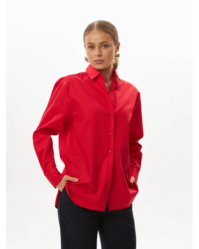 Женская рубашка красная-9042 от byME 
