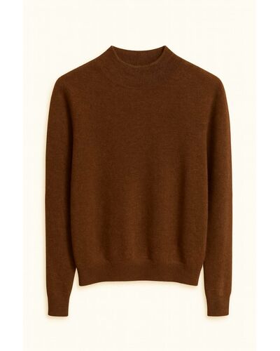 Джемпер из шерсти мериноса темно-коричный LWSW-345006 от LW 