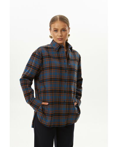 Женская рубашка фланелевая из хлопка-9031 от byME 