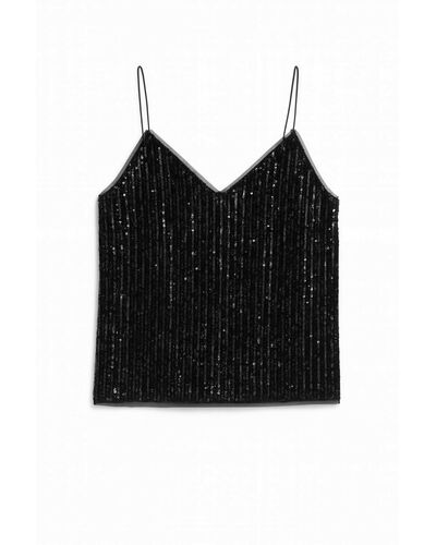 Топ черный с пайетками-5232 от  