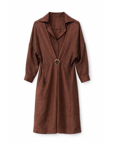 Платье из тенсела шоколадное Y265624 от  