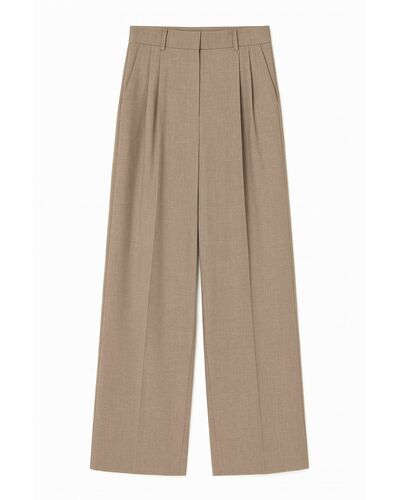 Женские брюки тёмно-бежевые с шерстью MS5307 от  