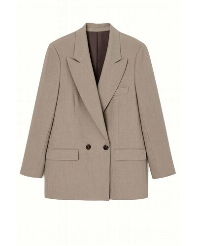 Жакет  бежевый c шерстью MS5118 от  