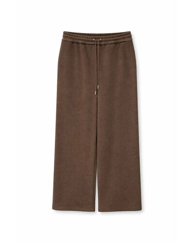 Женские брюки на завязках коричневые-135066 от LW 