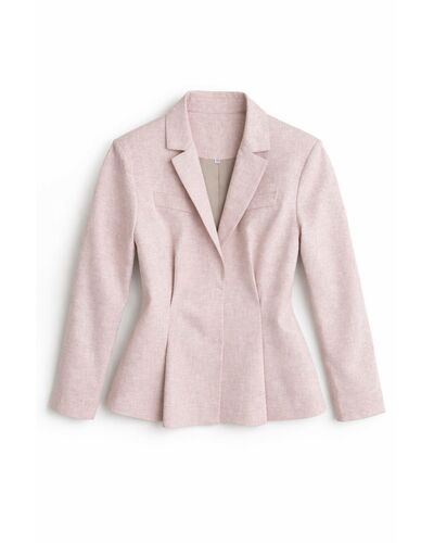 Жакет из хлопка и льна в розовом цвете J4-WS2657-05 от byME 