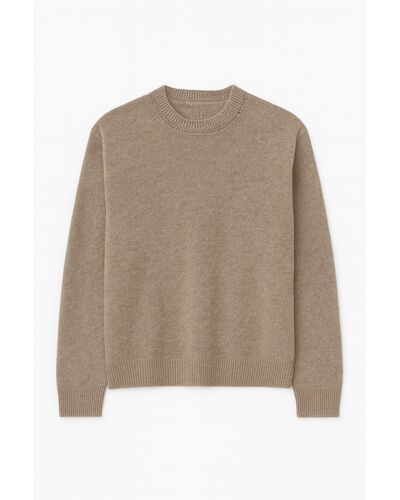 Джемпер из кашемира и шёлка цвета кофе с молоком - 8299-coffee от byME 