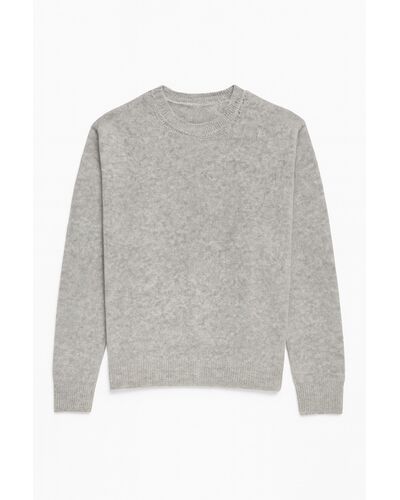 Джемпер из кашемира и шёлка в сером цвете-8299-gray от byME 