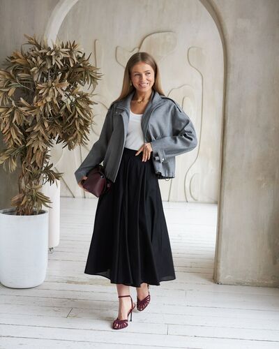 Бомбер облегченный с шерстью в сером цвете -Y265104 от  