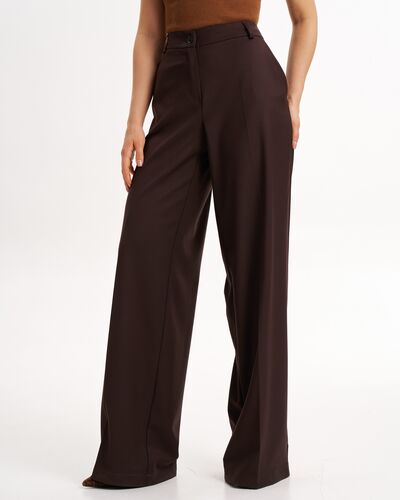 Женские брюки с шерстью темный шоколад TR016-1004 от byME 