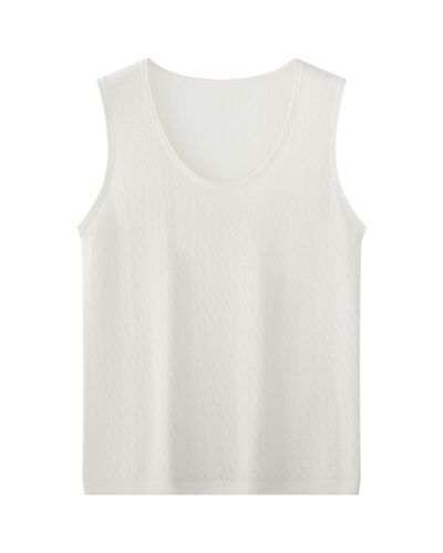 Топ белый из лиоцелла шелка хлопка и льна-SL3563-white от byME 