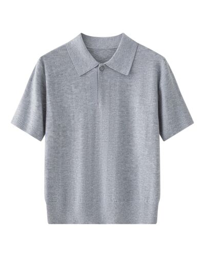 Джемпер серый из шерсти мериноса и акрила-6W218-gray от byME 