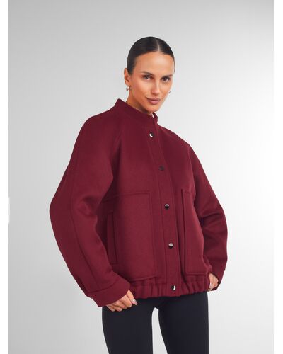 Бомбер из шерсти  цвет красный  - A102 Ворс*** от Doroteya 