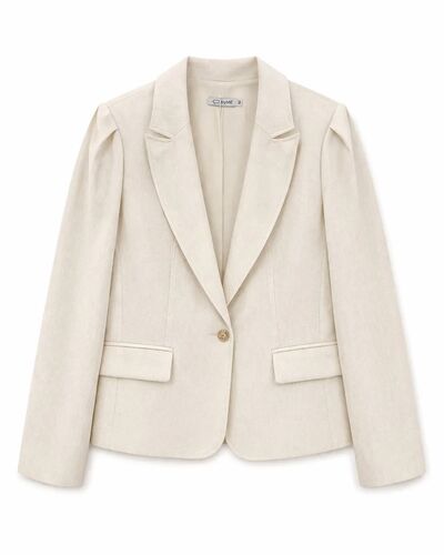 Жакет приталенный в молочном цвете J5-L1002 от byME 