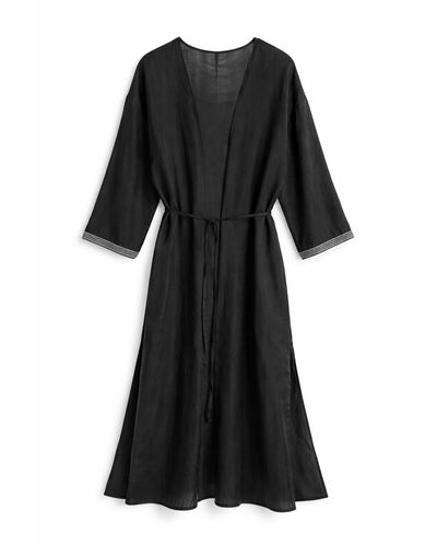 Платье-накидка изо льна и шёлка 265652 от  