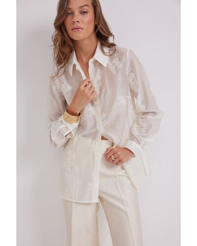 Рубашка из прозрачной вуали с вышивкой DAV-6745 от  