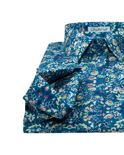 Женская рубашка манжет под пуговицы полуприталенного силуэта-7659 от DoubleCuff 