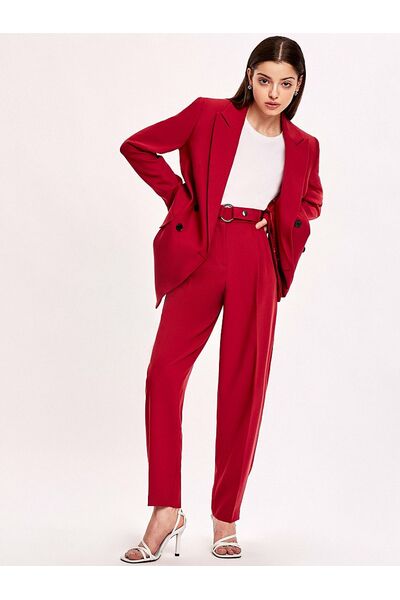 Брюки женские с защипами брусничные CA-2-1650261-357 от byME 