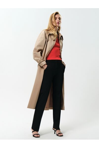 Женские брюки прямого кроя со стрелками чёрные от byME 