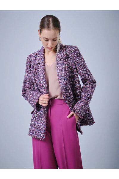 Брюки женские прямые цвет цикламен от byME 