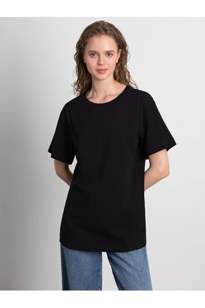 Хлопковая чёрная футболка от byME 