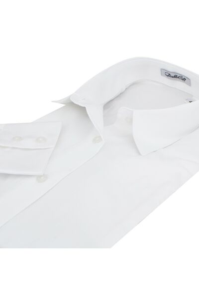 Женская рубашка под пуговицы белая - 7294 от DoubleCuff 