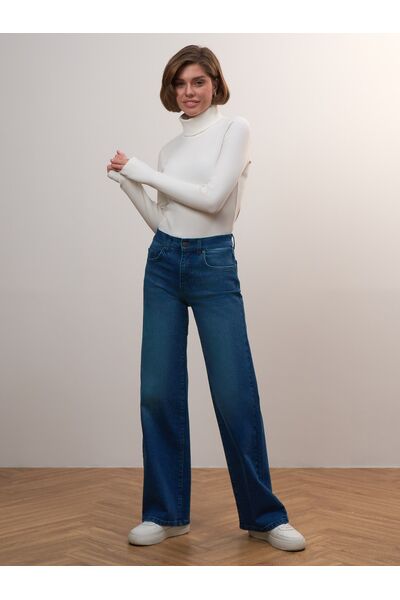 Джинсы женские свободного кроя синие от Calista 