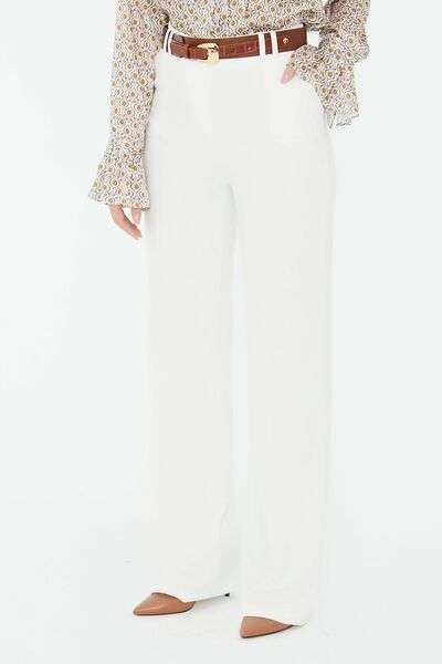 Брюки женские белые -5369-308  WHITE от SHN 