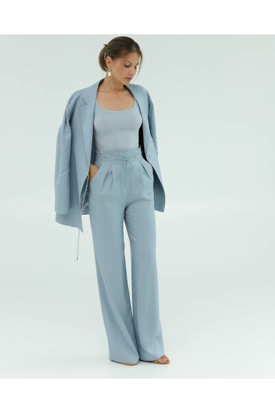 Женские брюки голубые из района-135121-blue от LW 