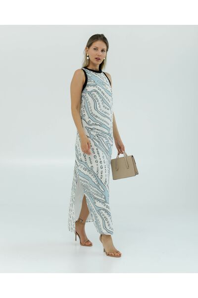 Женское платье из крапивы с принтом Aqua-025263 от LW 