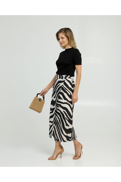 Юбка изо льна принт зебра от LW 