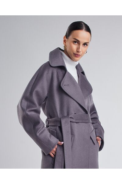 Пальто A084 Ворс Omega Никель от Doroteya 